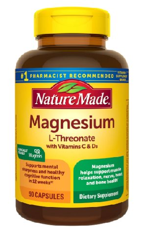 Nature Made Magnesium L-Threonate With Vitamins C & D3